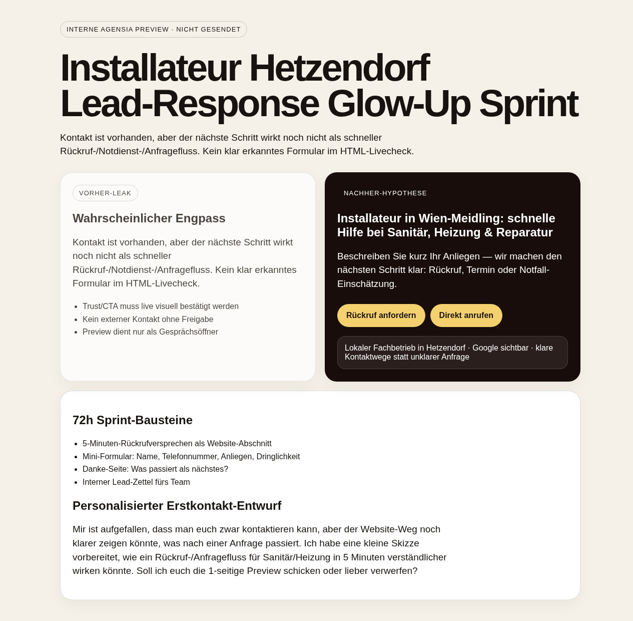 Installateur Hetzendorf Preview